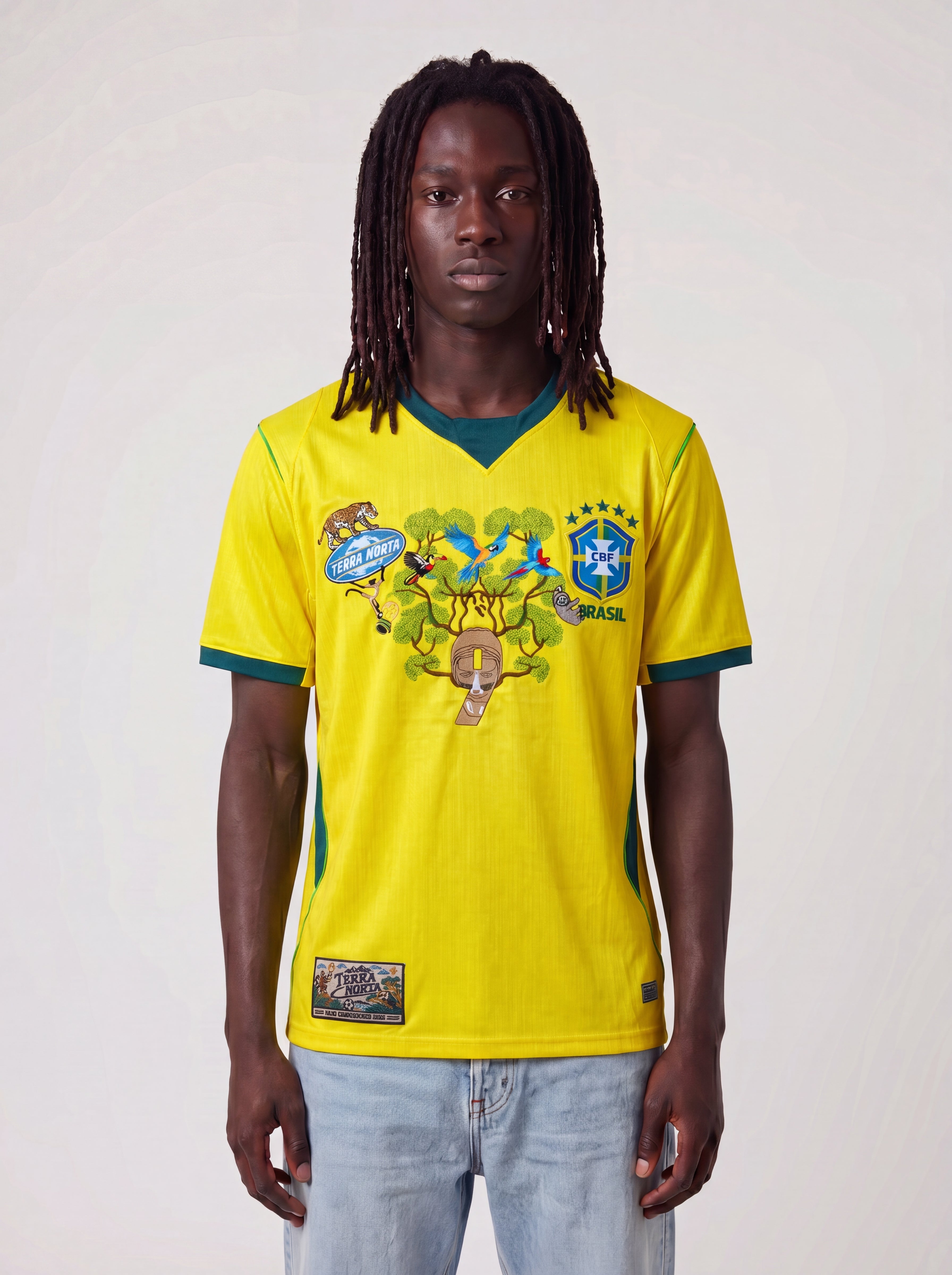 BRAZIL EMBROIDERY JERSEY