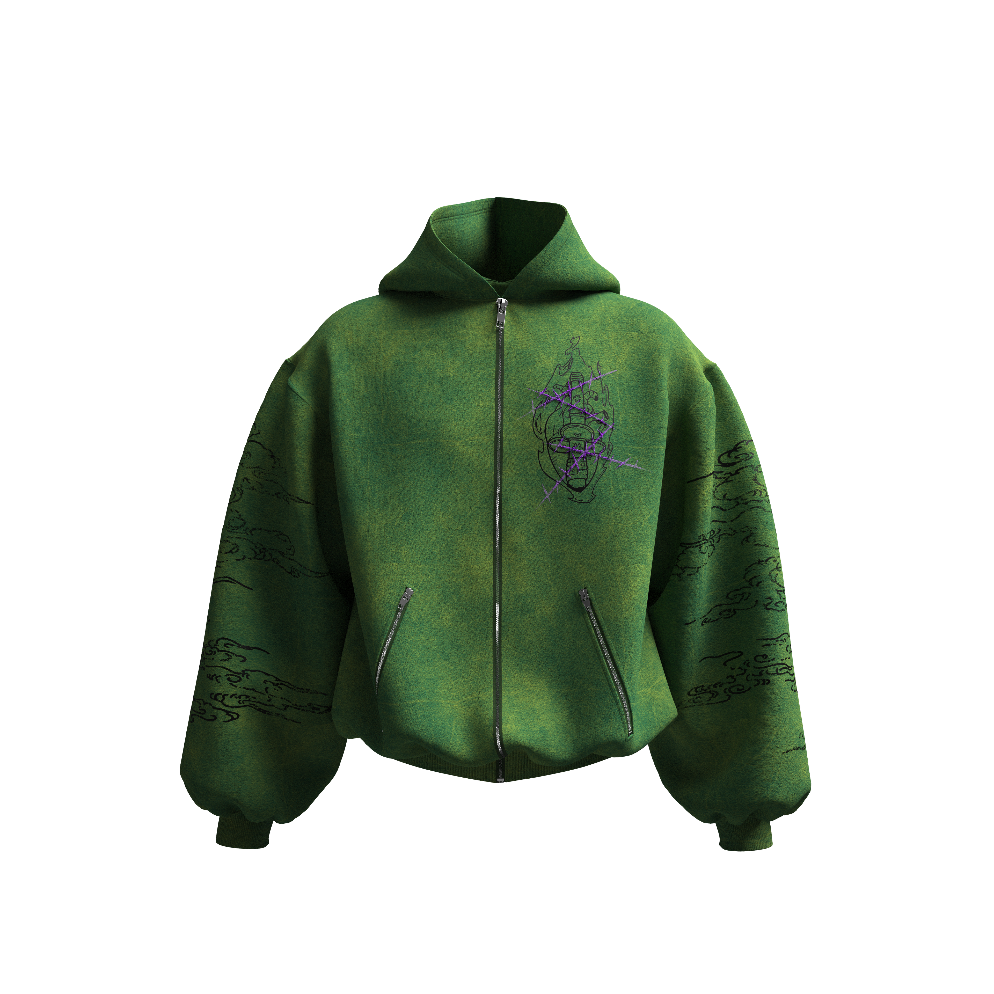 GREEN HOODIE